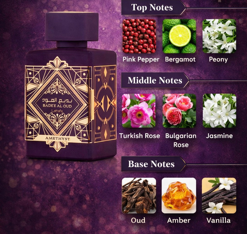 Badee Al Oud Amethyst By Lattafa 100ml